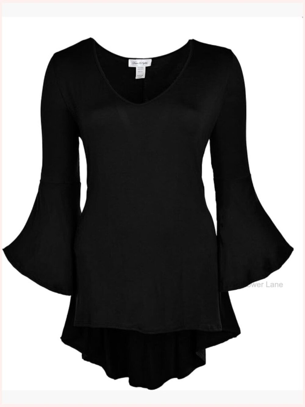 Plus Size High Low Bell Sleeve Gothic Blouse Tunic Top